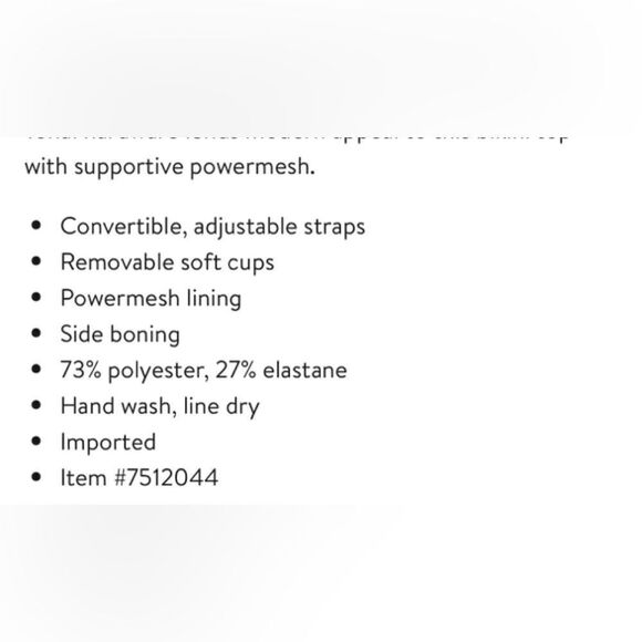 Sea Level swim Spinnaker bandeau size 12 NWT - Picture 12 of 12